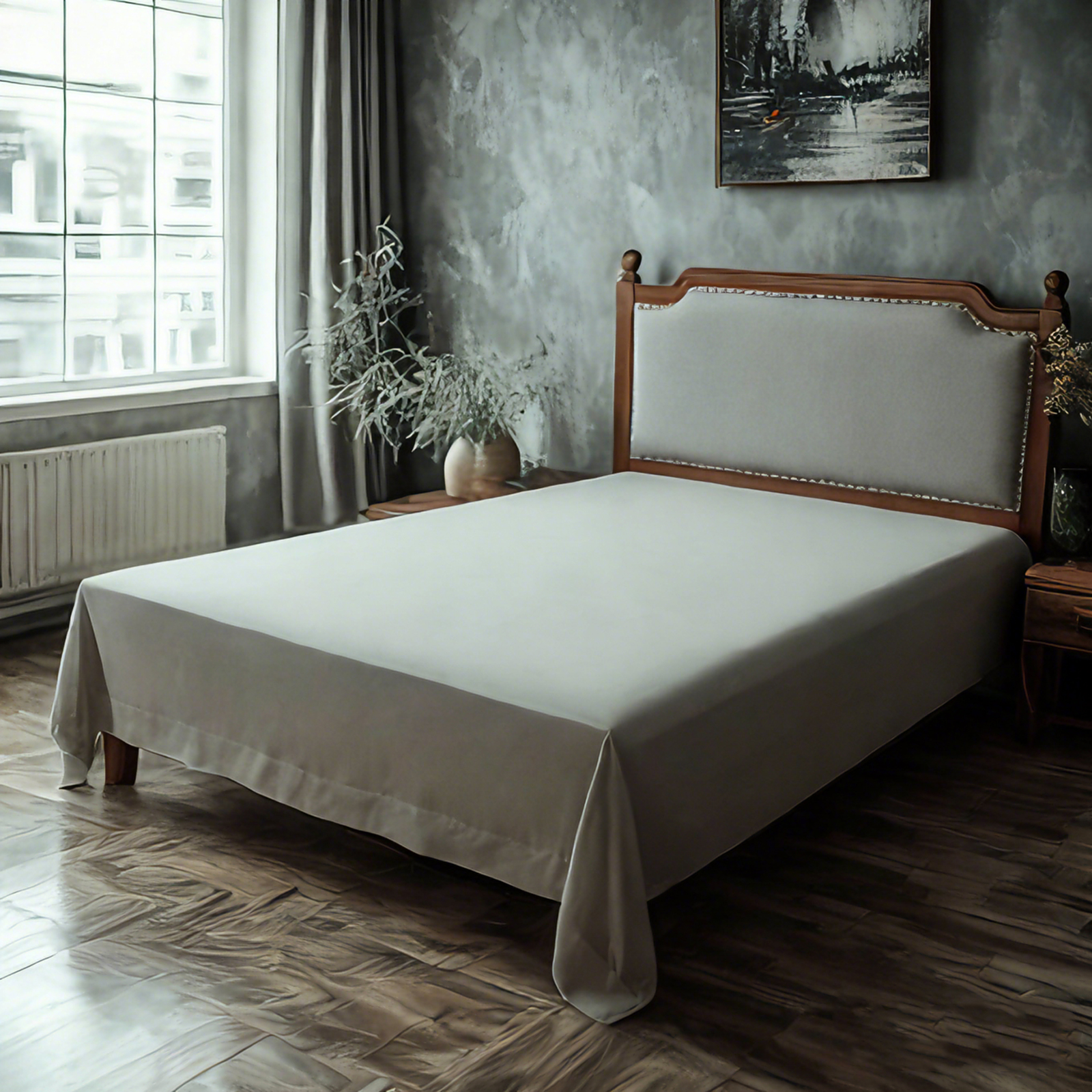 超细纤维床单，超柔软耐用，抗皱、抗褪色、抗污渍床单，烟灰