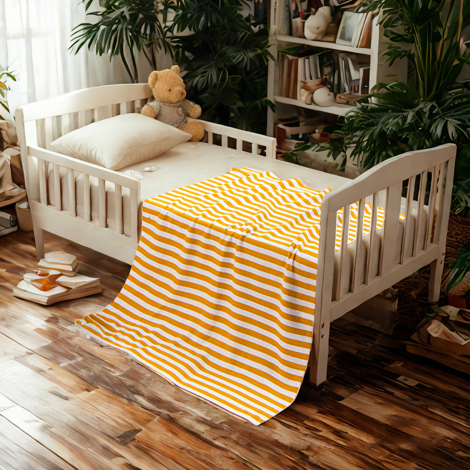 针织棉婴儿毯，超柔软透气毯子，非常适合男孩和女孩