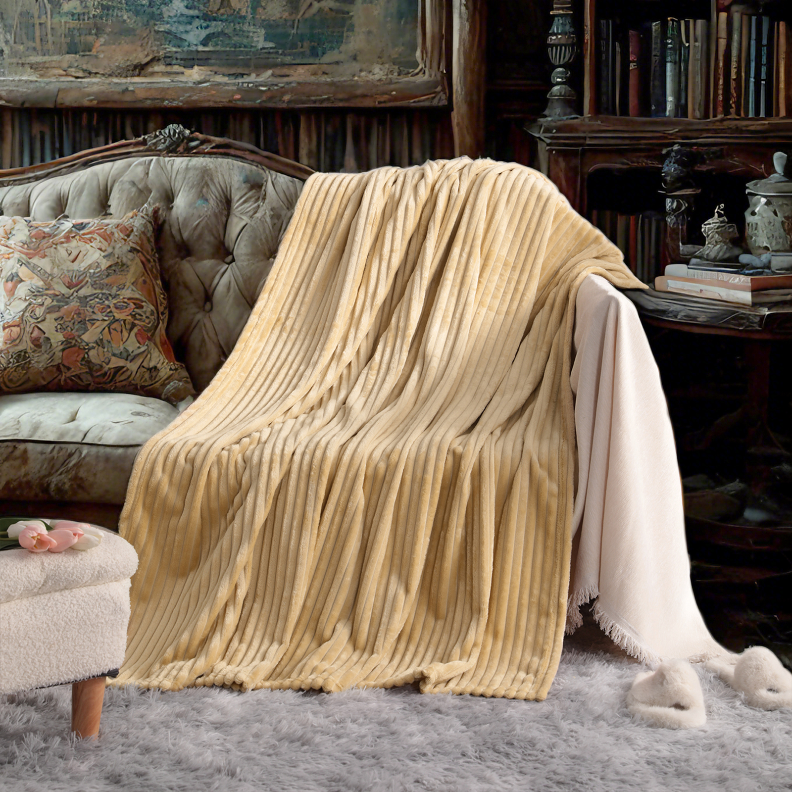 法兰绒幼儿毯，柔软、蓬松、保暖、轻便的设计婴儿毯