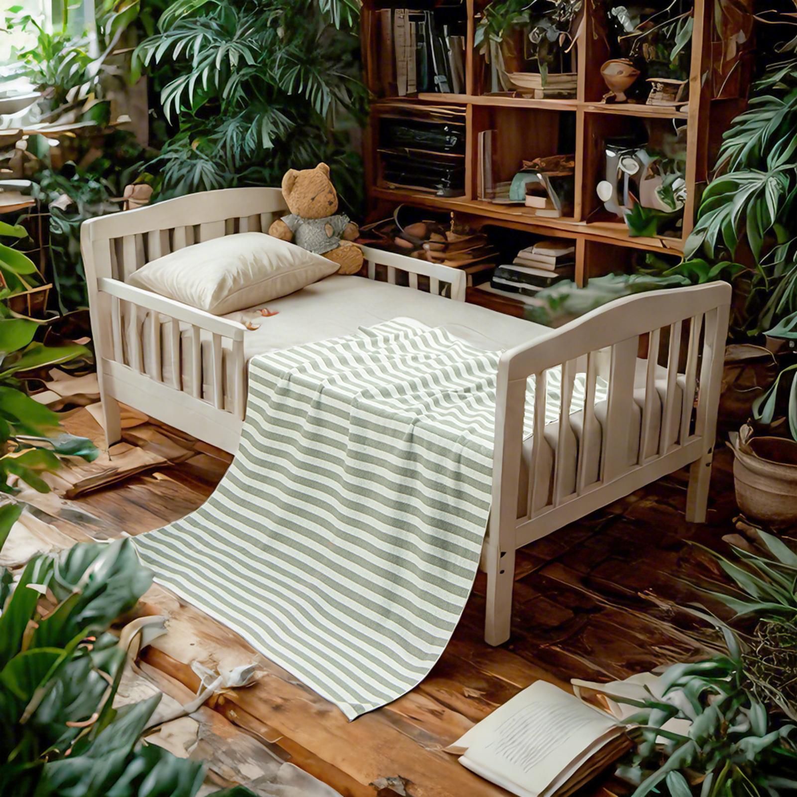 针织棉婴儿毯，超柔软透气毯子，非常适合男孩和女孩