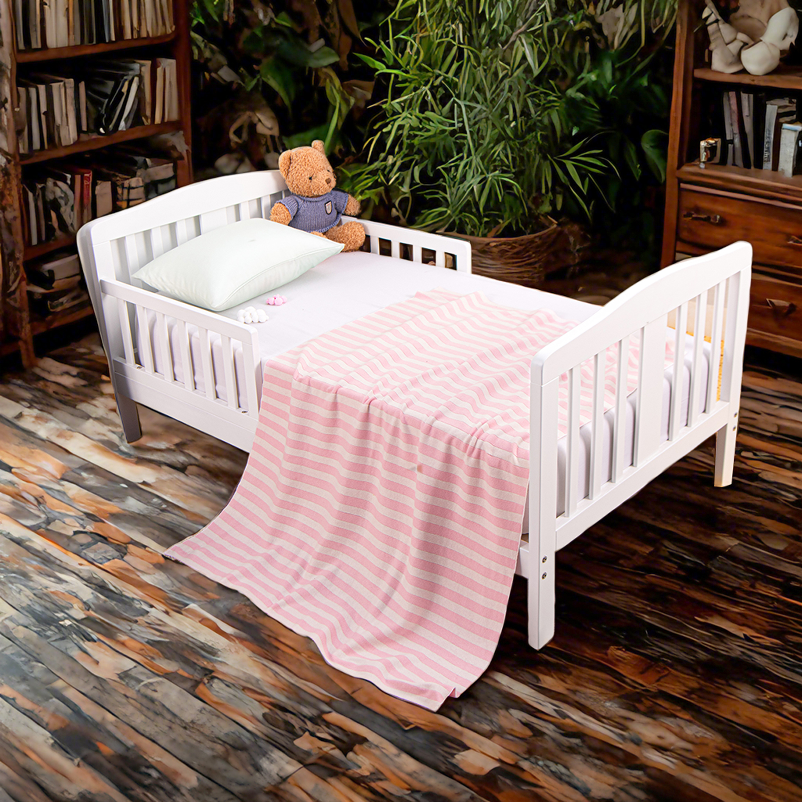 针织棉婴儿毯，超柔软透气毯子，非常适合男孩和女孩