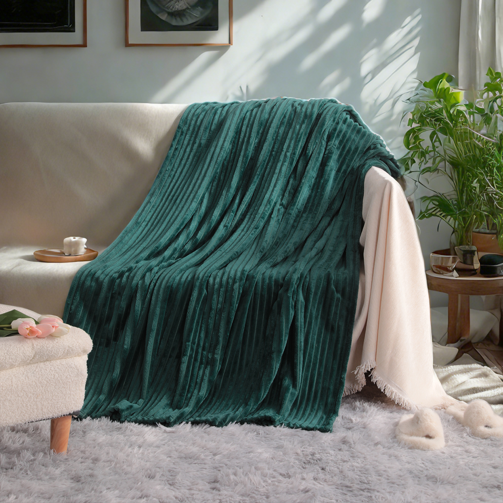 法兰绒幼儿毯，柔软、蓬松、保暖、轻便的设计婴儿毯