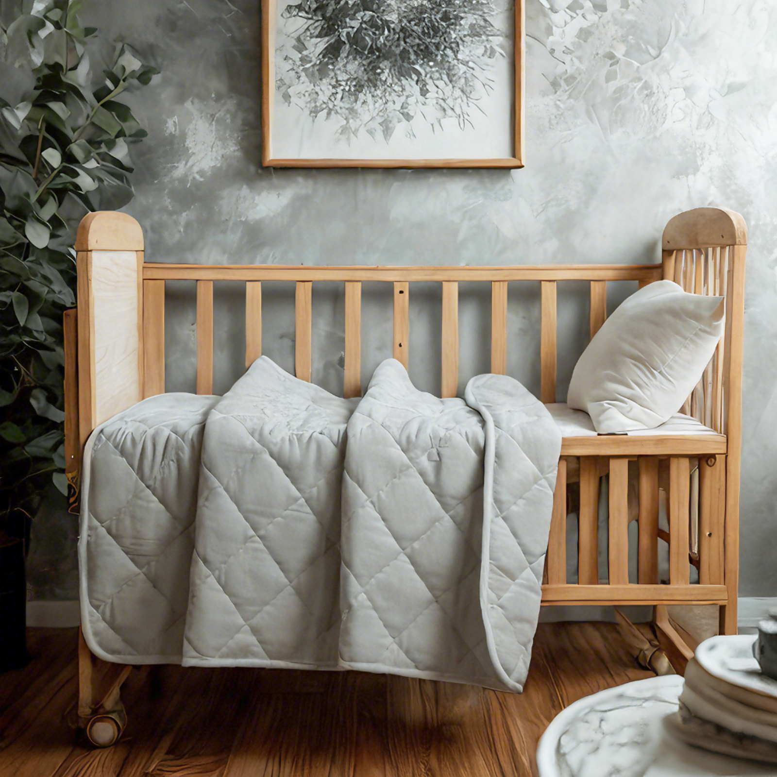 轻巧羽绒替代品幼儿被，温暖柔软的婴儿绗缝毯子