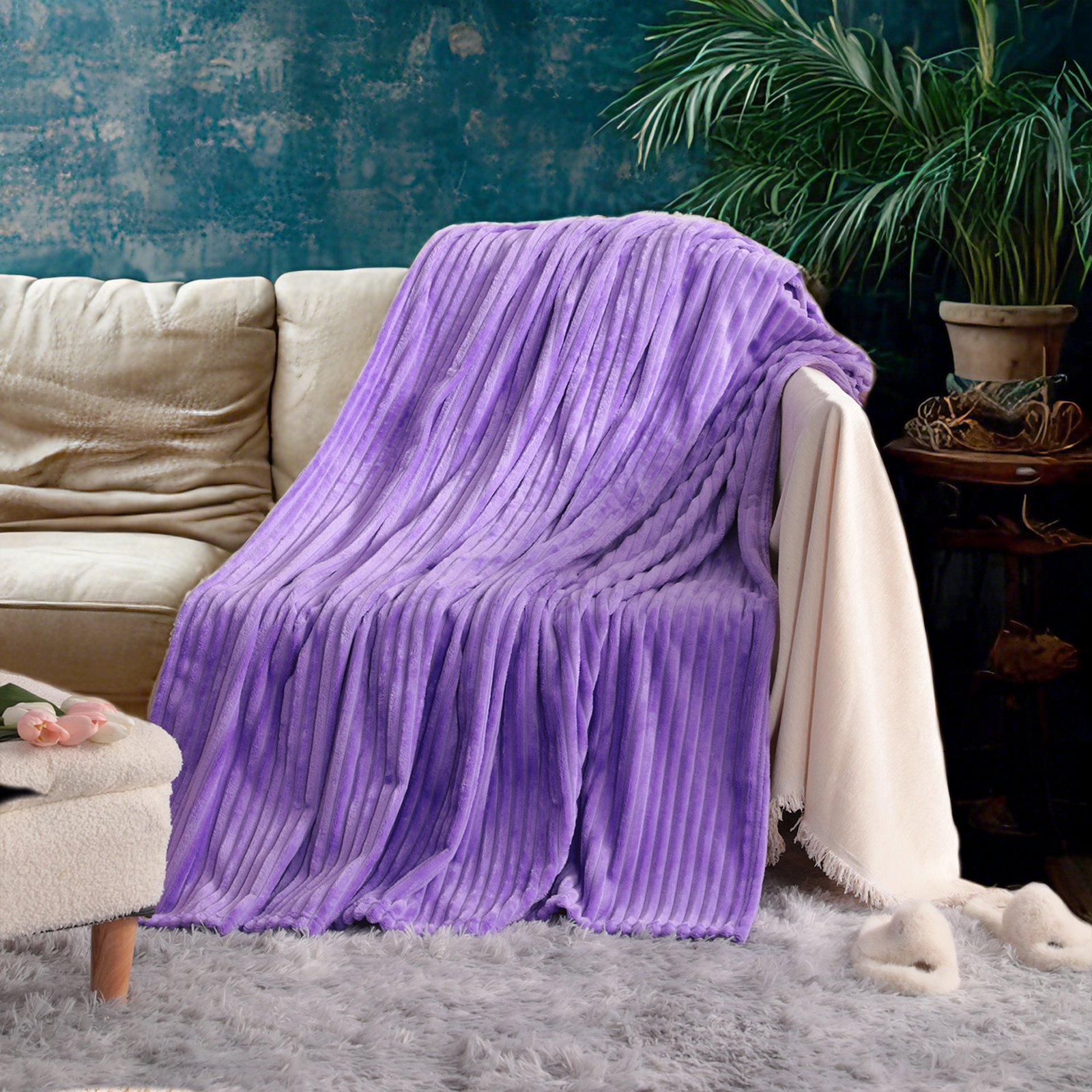 法兰绒幼儿毯，柔软、蓬松、保暖、轻便的设计婴儿毯