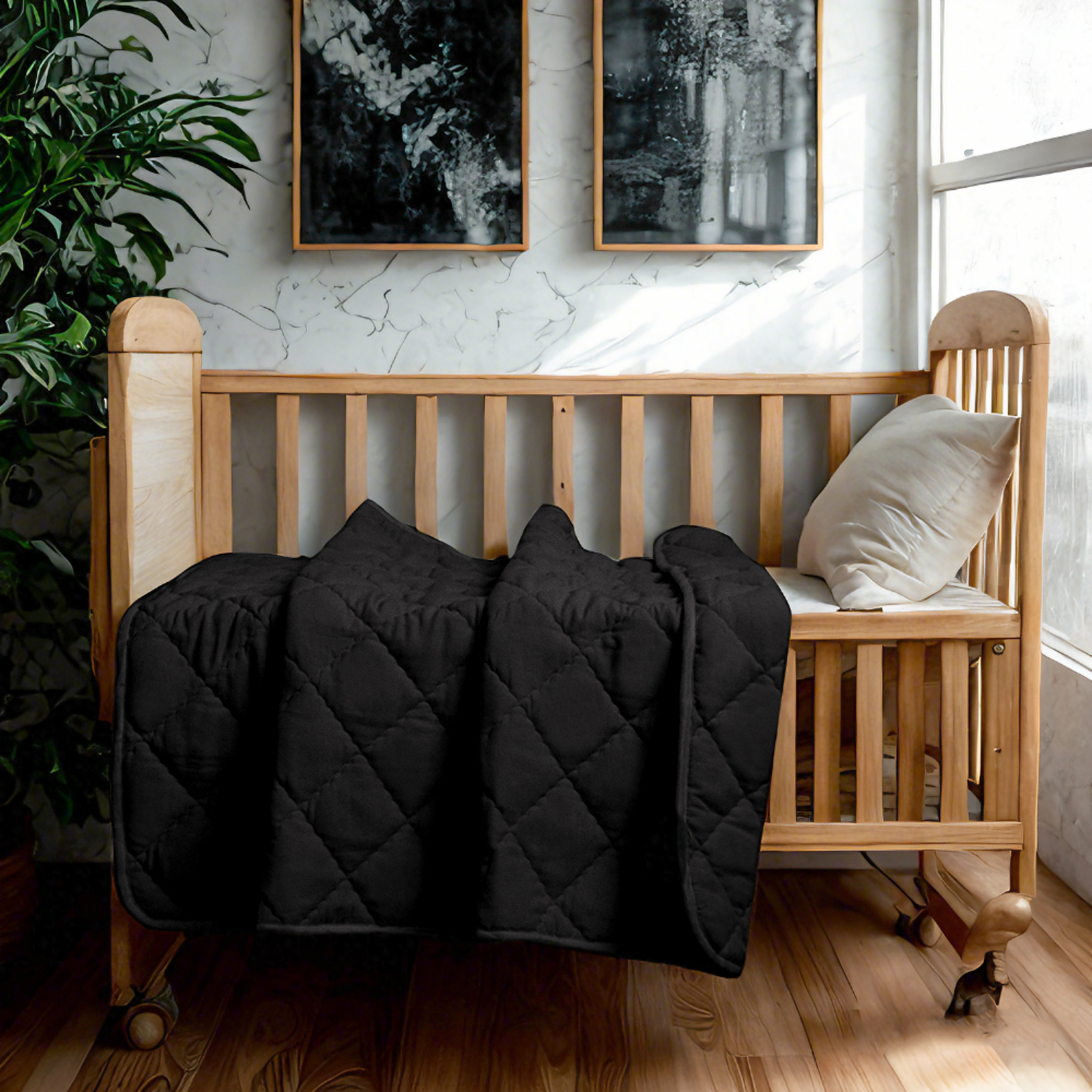 轻巧羽绒替代品幼儿被，温暖柔软的婴儿绗缝毯子