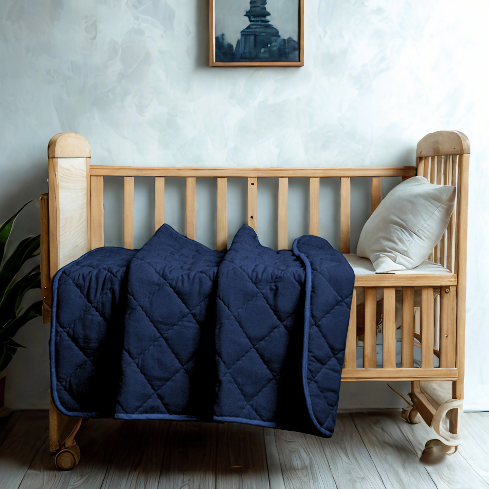 轻巧羽绒替代品幼儿被，温暖柔软的婴儿绗缝毯子