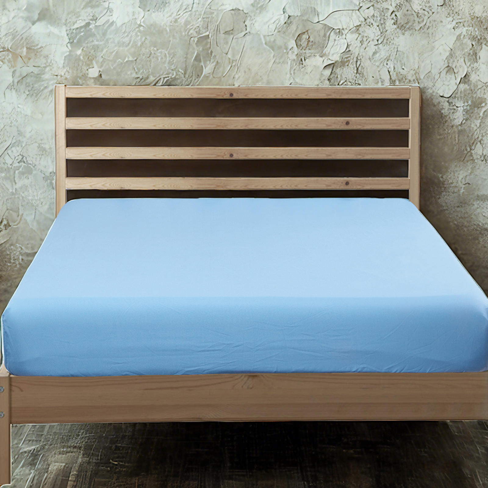 Microfiber Fitted Sheet, Ultra-Soft and Durable, Wrinkle, Fade, Stain Resistant, Deep Pocket, Sky Blue