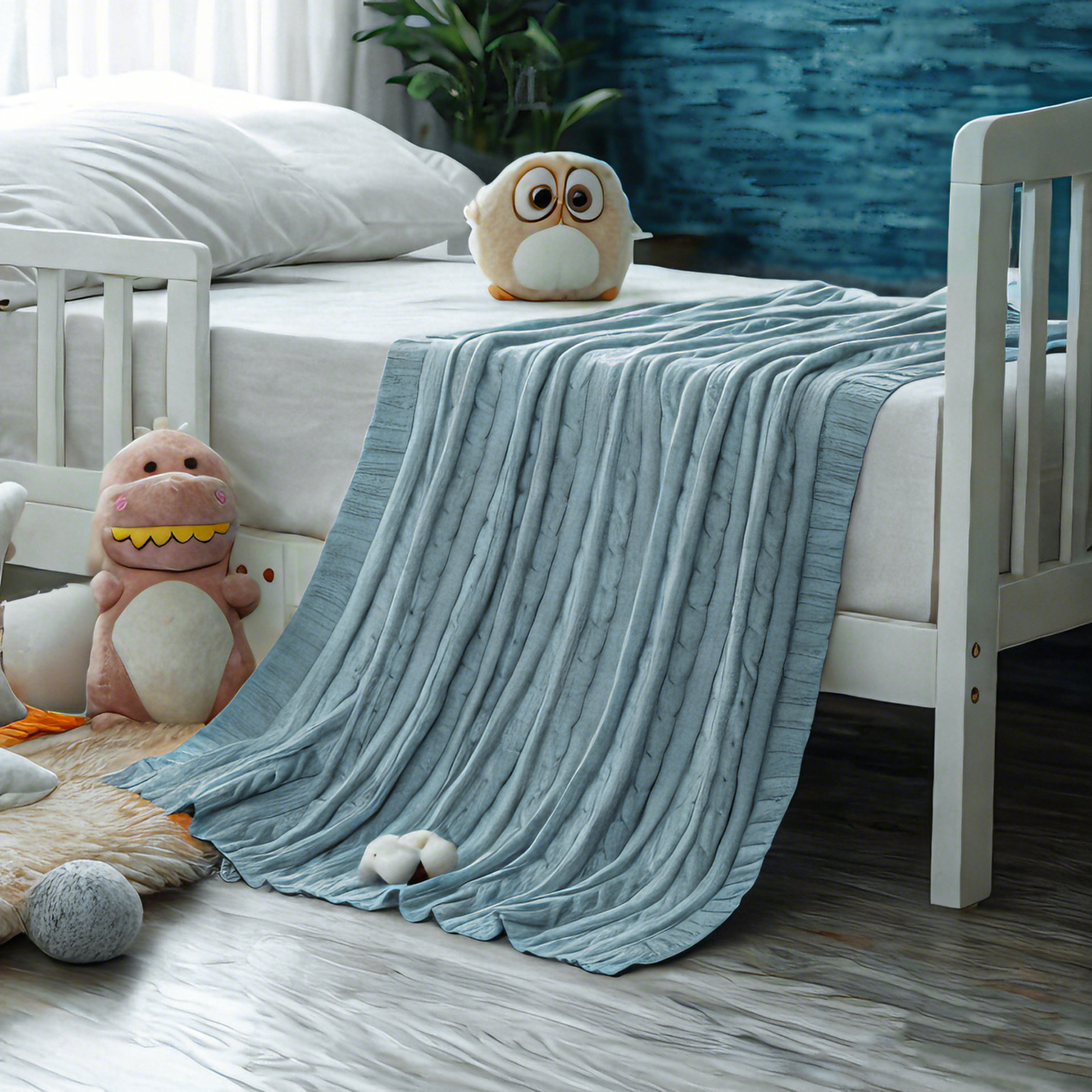 全棉针织婴儿毯，超柔软保暖幼儿毯，婴儿床、婴儿车、托儿所、旅行的完美选择