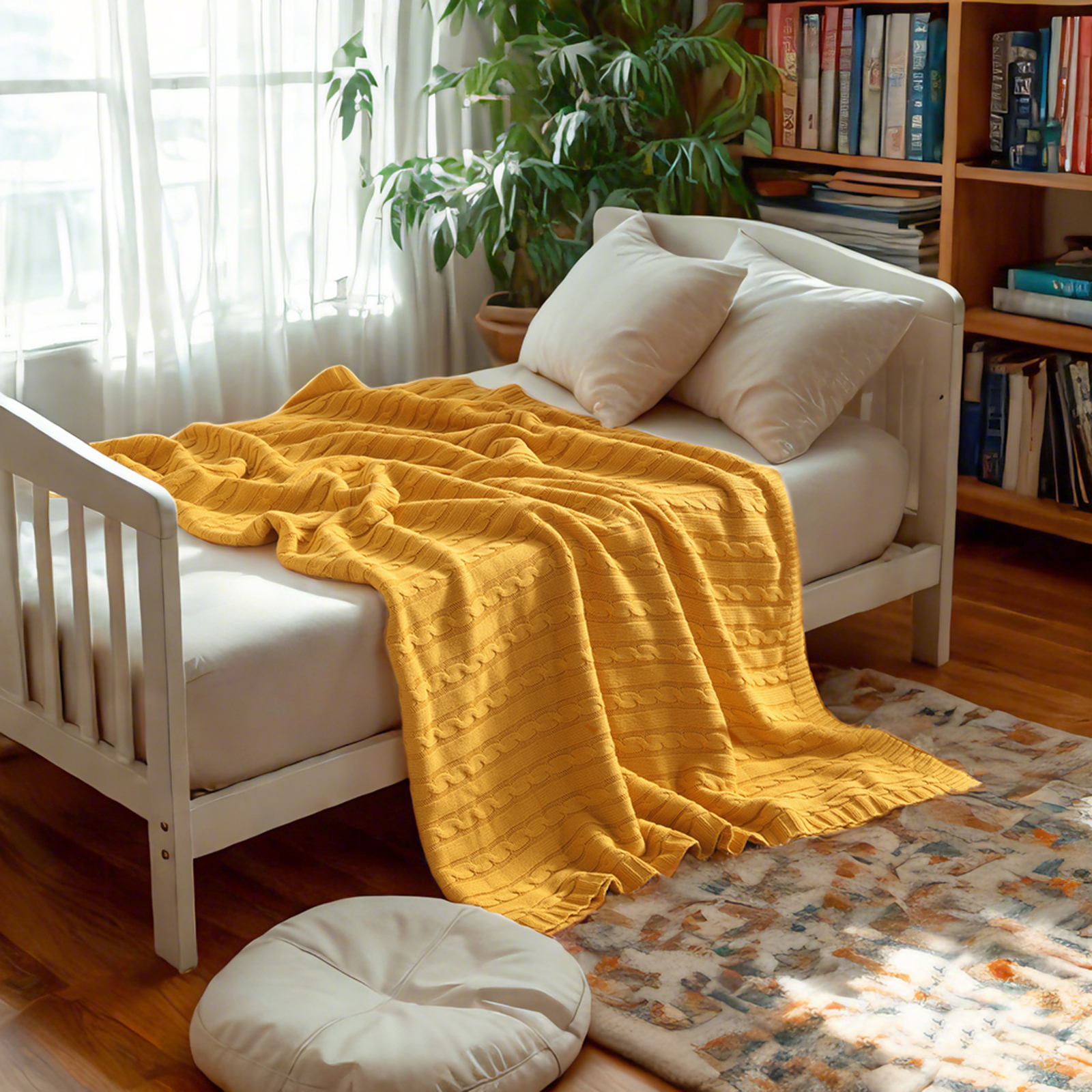 全棉针织婴儿毯，超柔软保暖幼儿毯，婴儿床、婴儿车、托儿所、旅行的完美选择