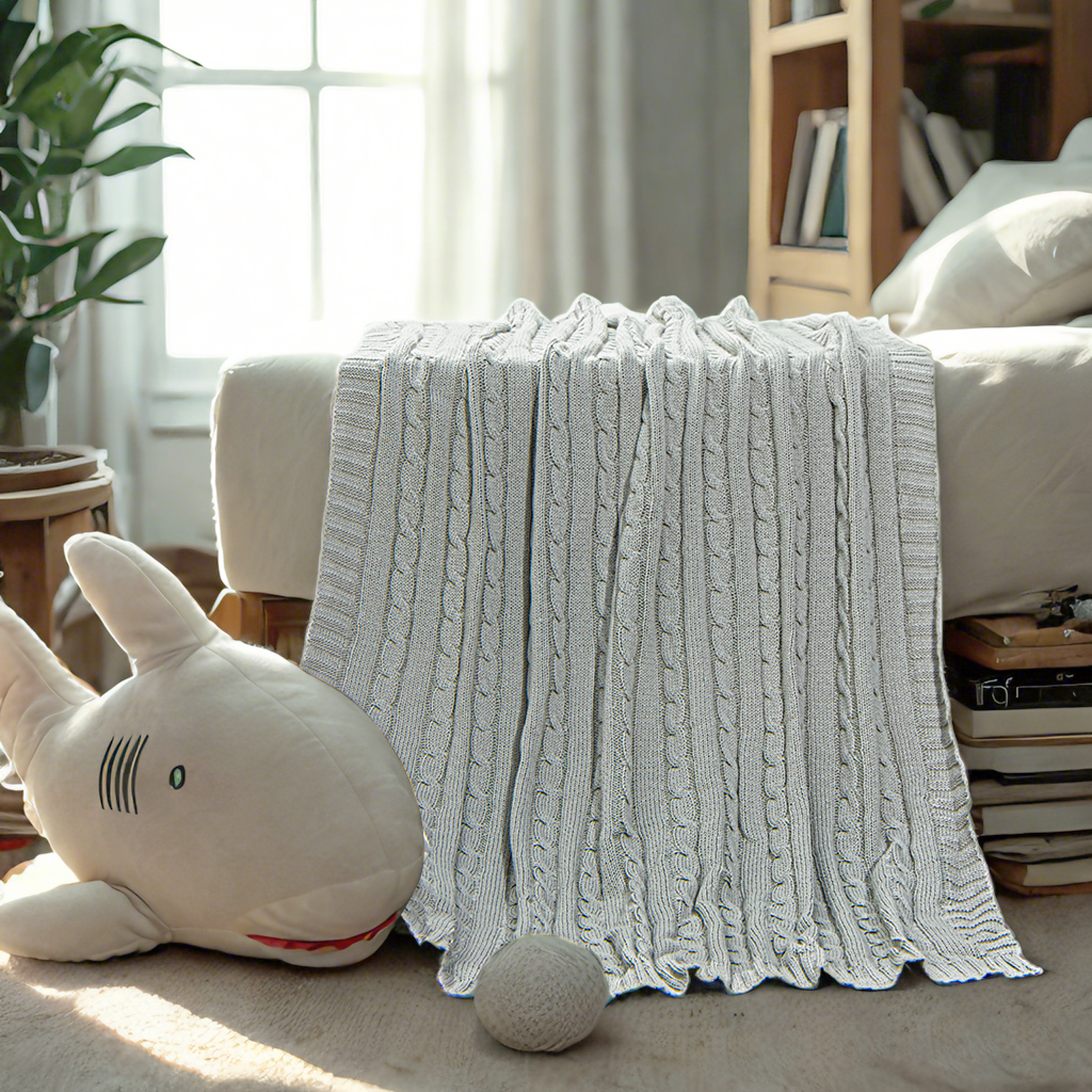 全棉针织婴儿毯，超柔软保暖幼儿毯，婴儿床、婴儿车、托儿所、旅行的完美选择