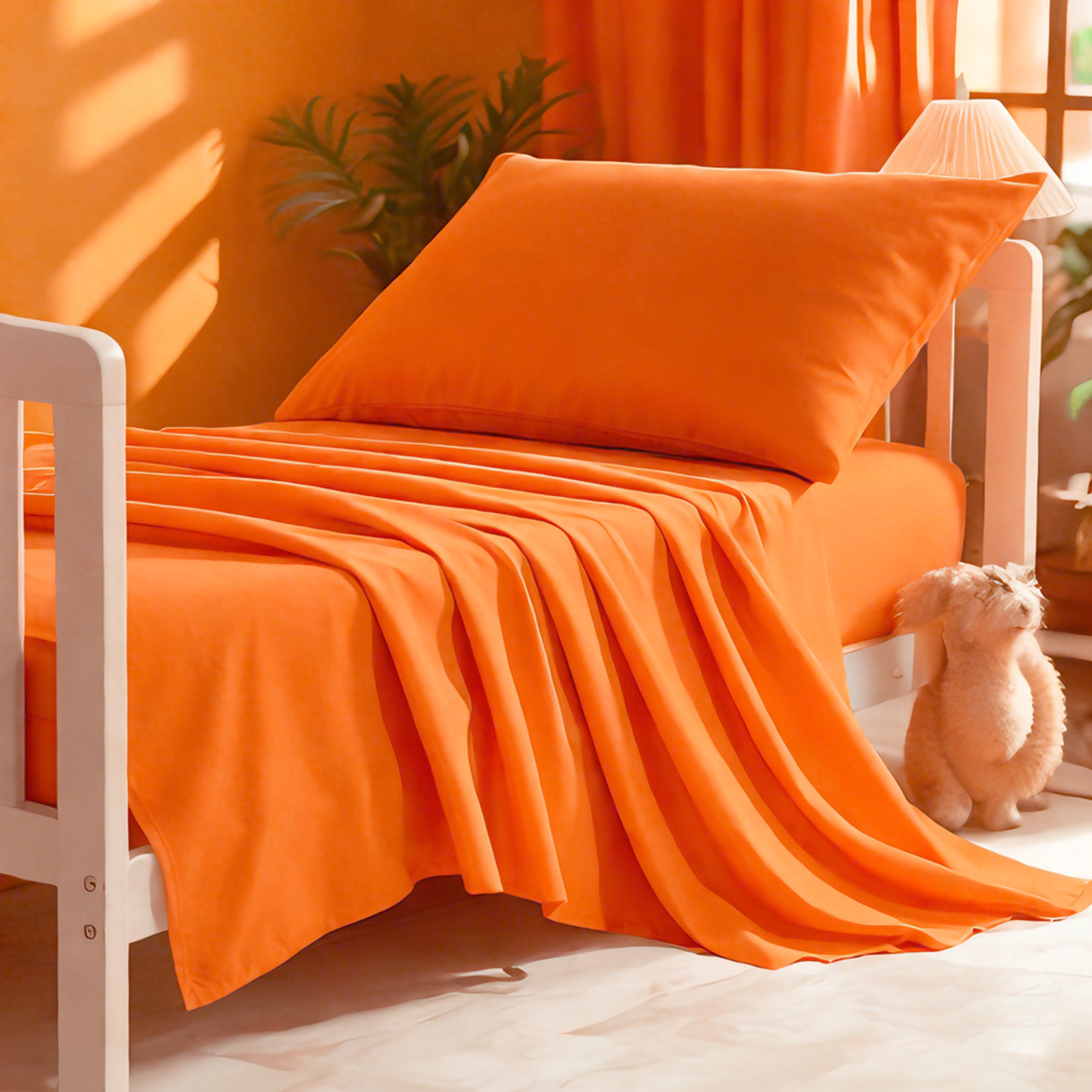 3 件套超细纤维幼儿床单，柔软婴儿床寝具，包括床单，床笠，枕套