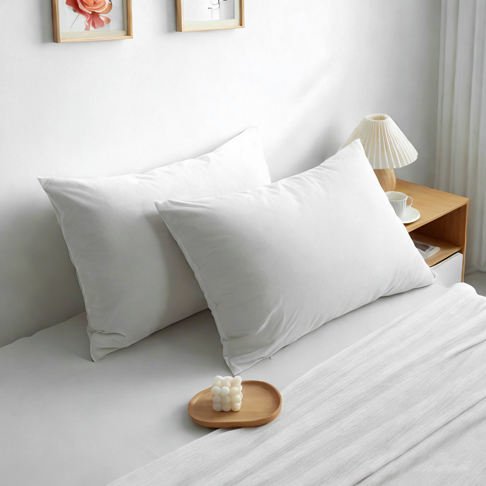 2个天鹅绒枕套，奢华柔软舒适枕套，带拉链封口