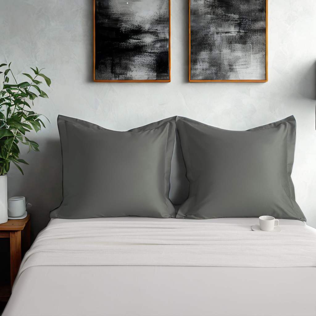 2个贡缎枕套，奢华柔软透气