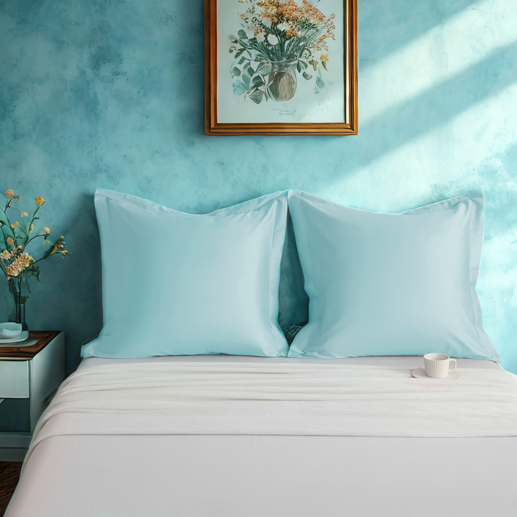 2个贡缎枕套，奢华柔软透气