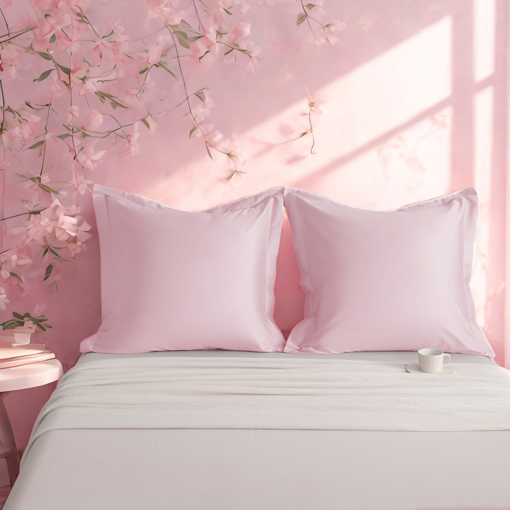 2个贡缎枕套，奢华柔软透气