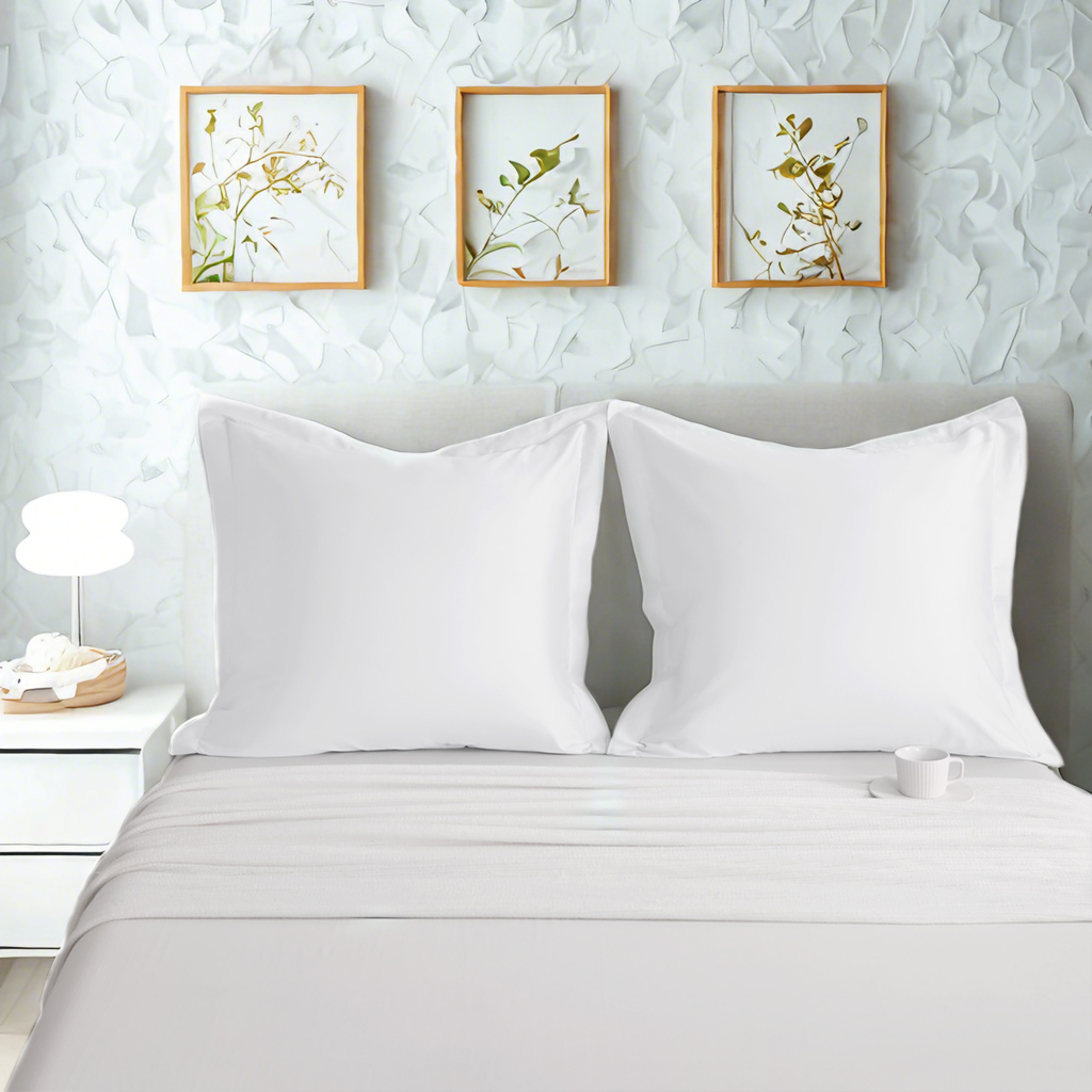 2个贡缎枕套，奢华柔软透气