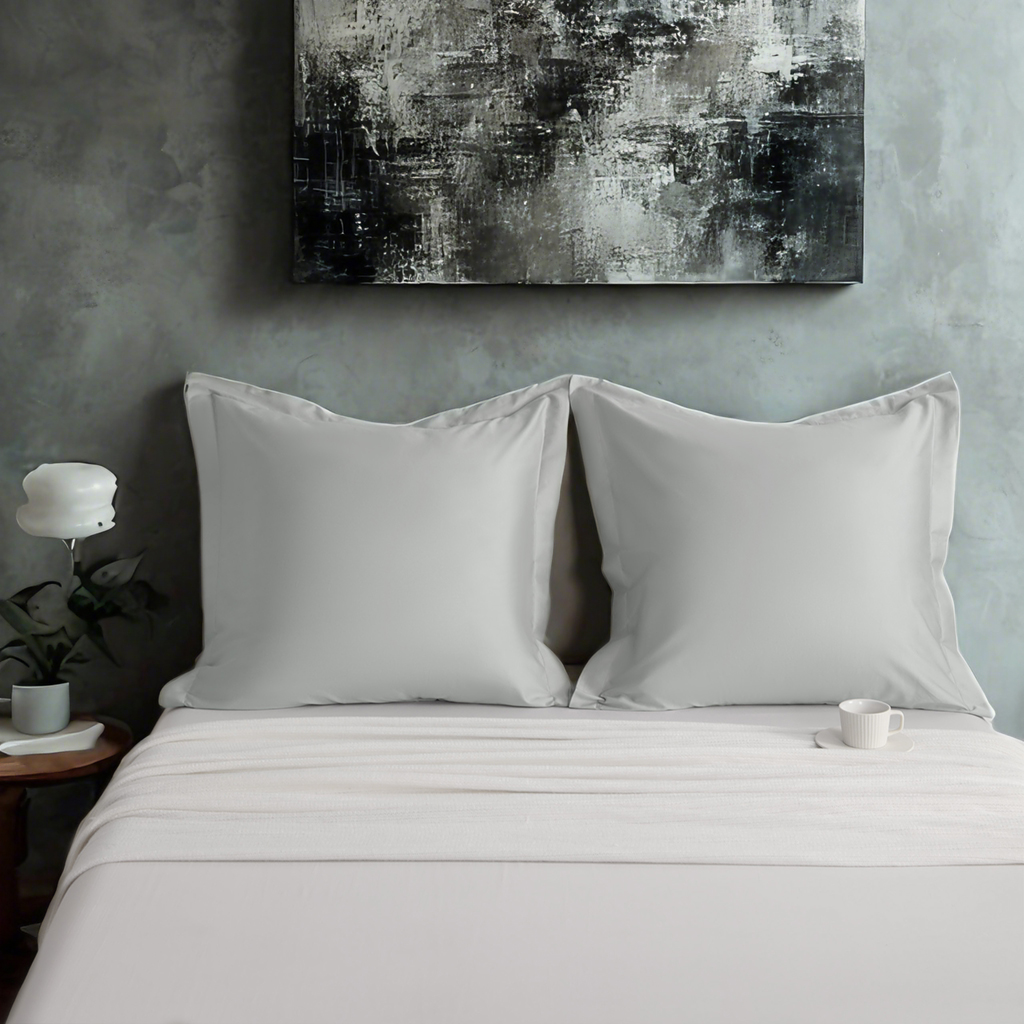 2个贡缎枕套，奢华柔软透气