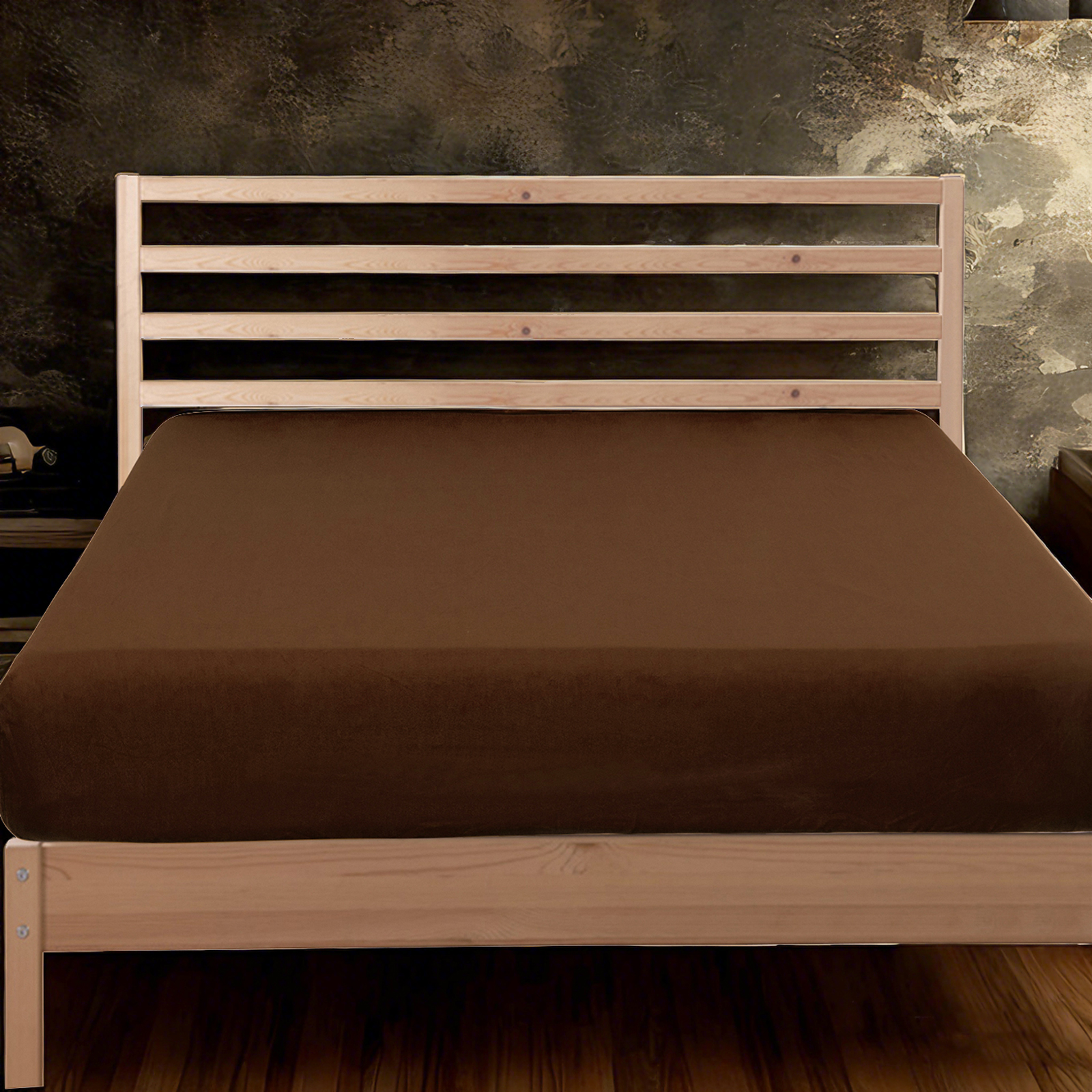 Microfiber Fitted Sheet, Ultra-Soft and Durable, Wrinkle, Fade, Stain Resistant, Deep Pocket, Coffee