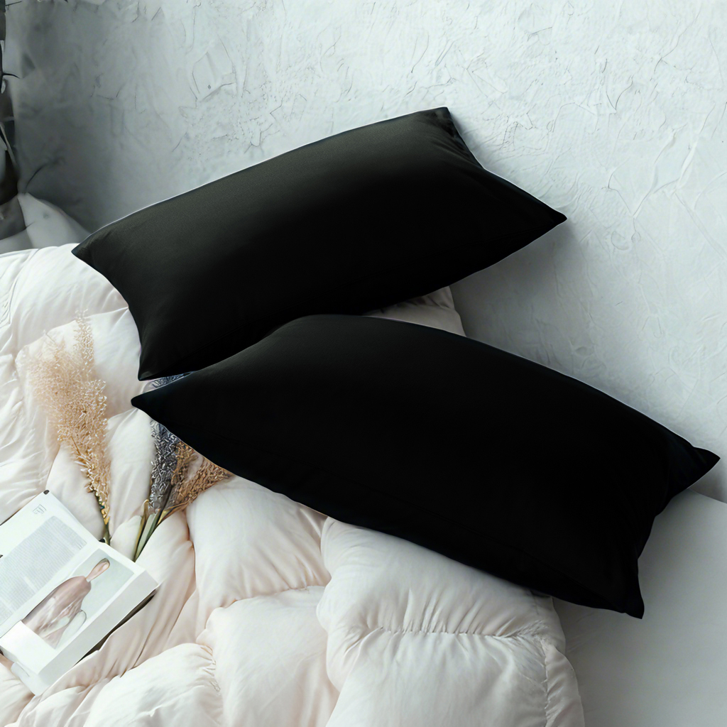 2 Cotton Pillowcases, Luxuriously Soft and Breathable Pillow Cases with Envelope Closure