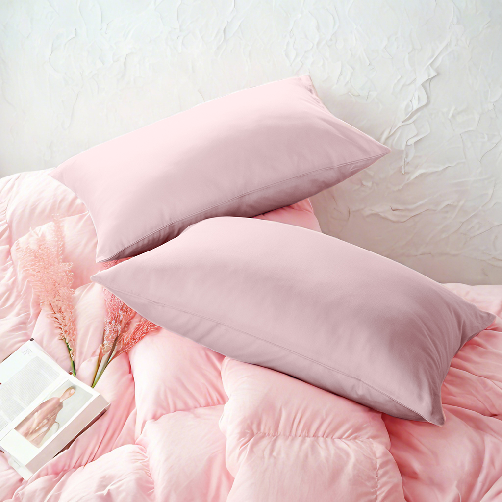 2 Cotton Pillowcases, Luxuriously Soft and Breathable Pillow Cases with Envelope Closure