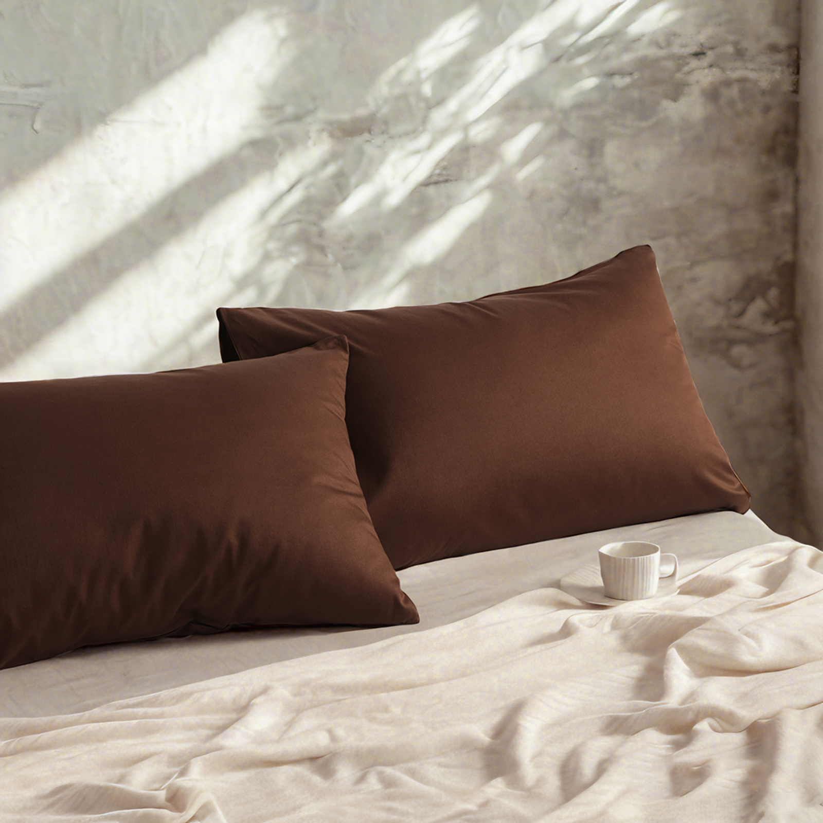 Two Cotton Pillowcases, Soft and Breathable Pillow Cases with Envelope Closure