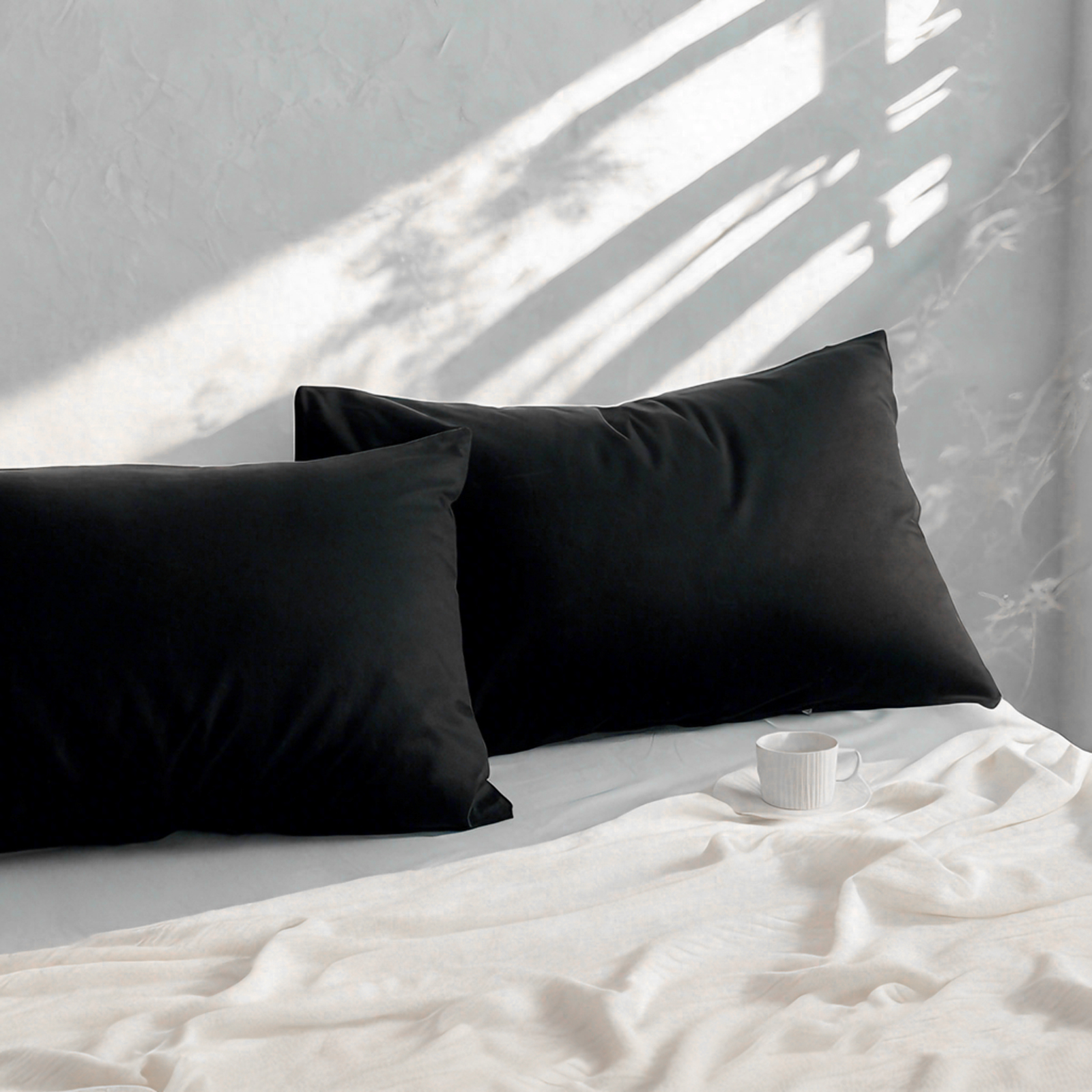 Two Cotton Pillowcases, Soft and Breathable Pillow Cases with Envelope Closure