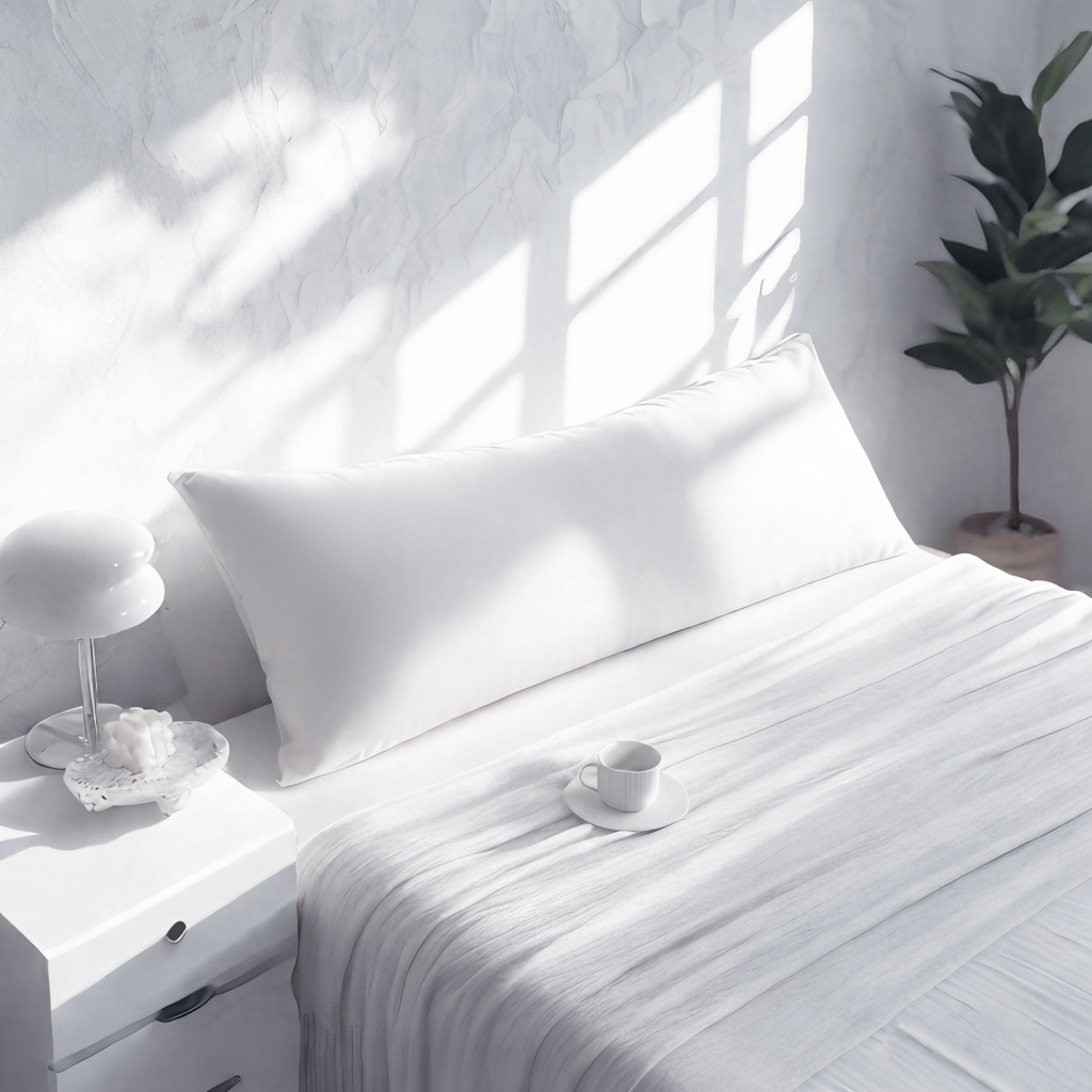 1个贡缎身体枕套，奢华柔软透气枕套，信封式封口