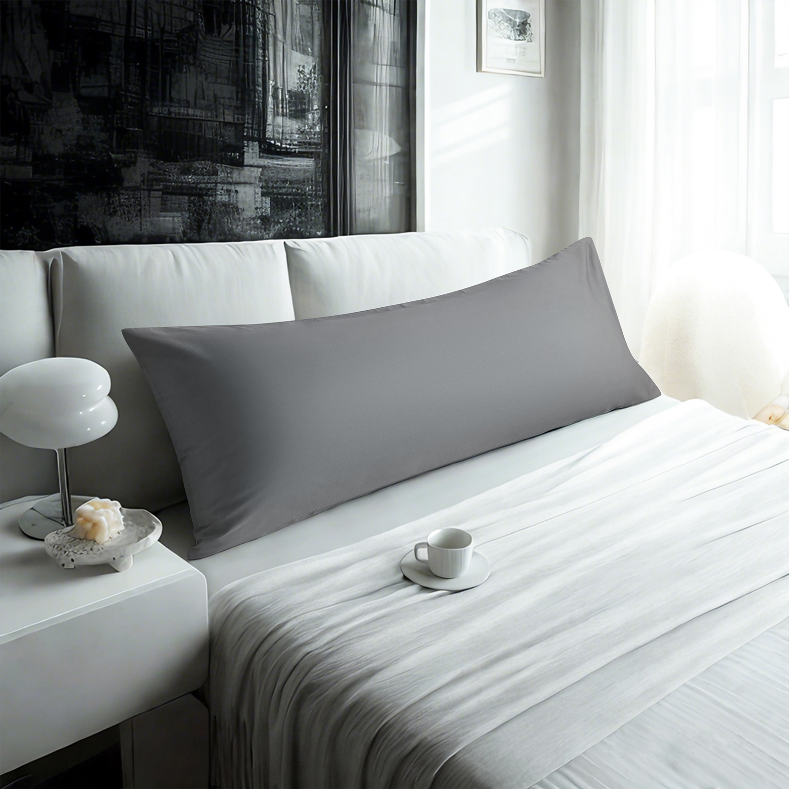 1 Pack Cotton Body Pillowcase, Luxuriously Soft and Breathable Pillow Case with Envelope Closure