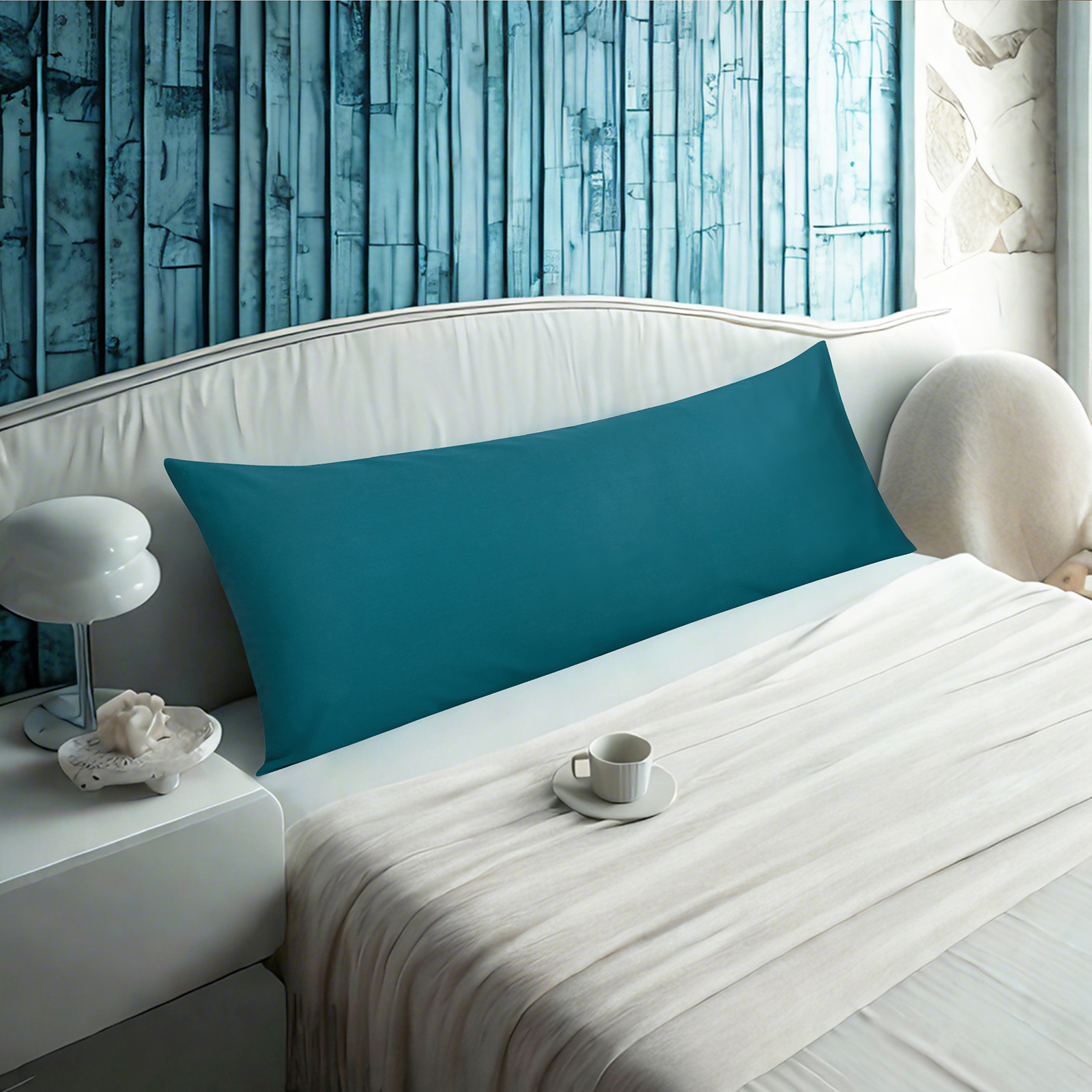 1个贡缎身体枕套，奢华柔软透气枕套，信封式封口