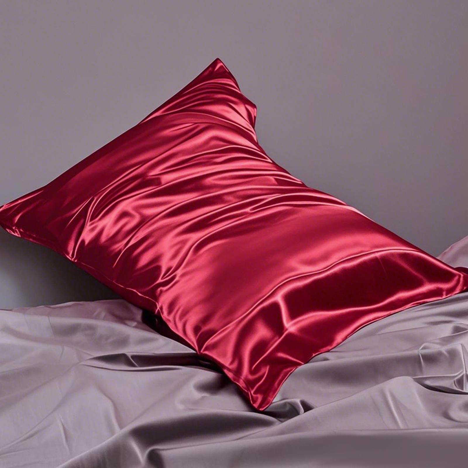 1个19 Momme 桑蚕丝枕套，带拉链，适合头发和皮肤，100% 天然蚕丝