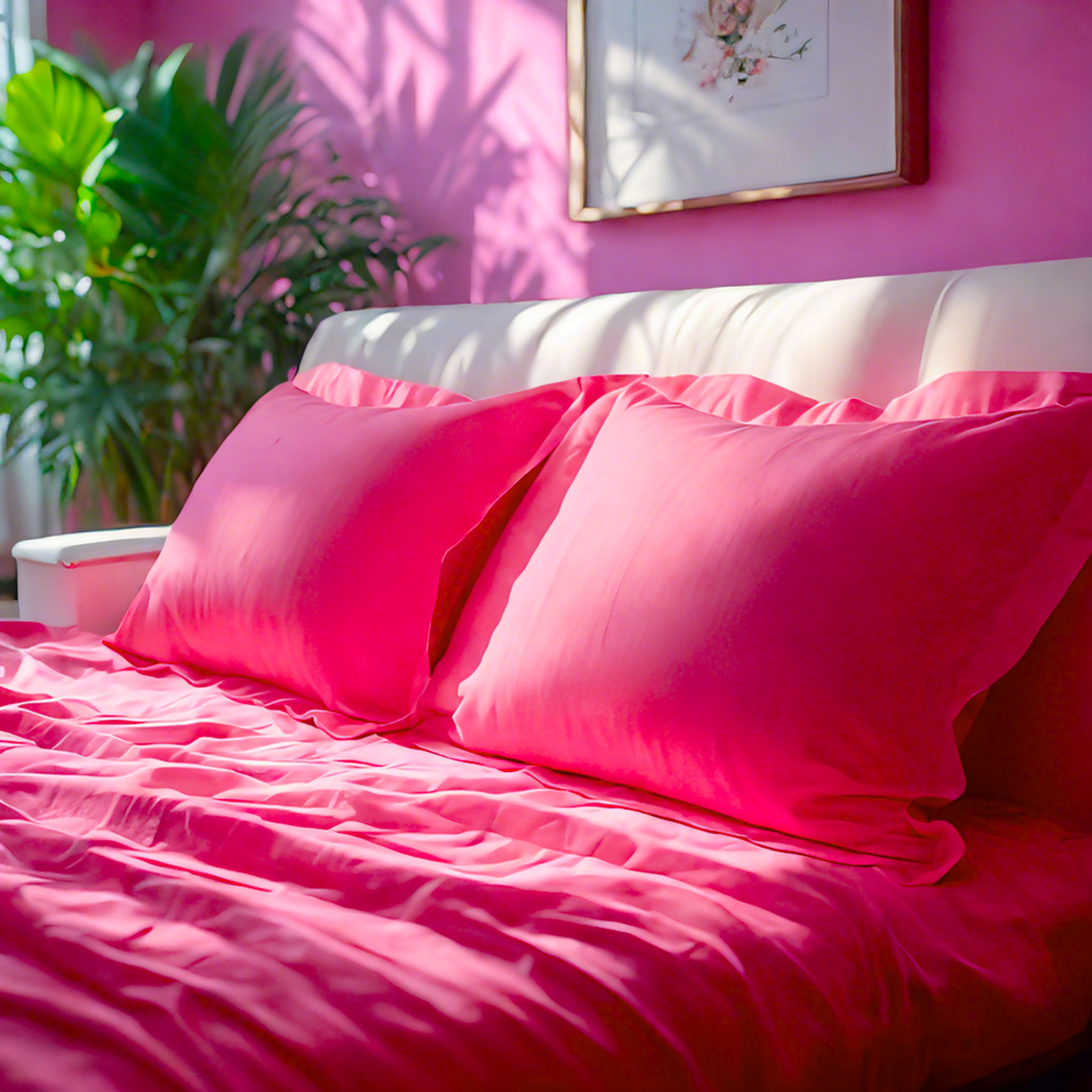 2个磨毛超细纤维标准枕套，超级柔软舒适，抗皱、抗褪色、抗污