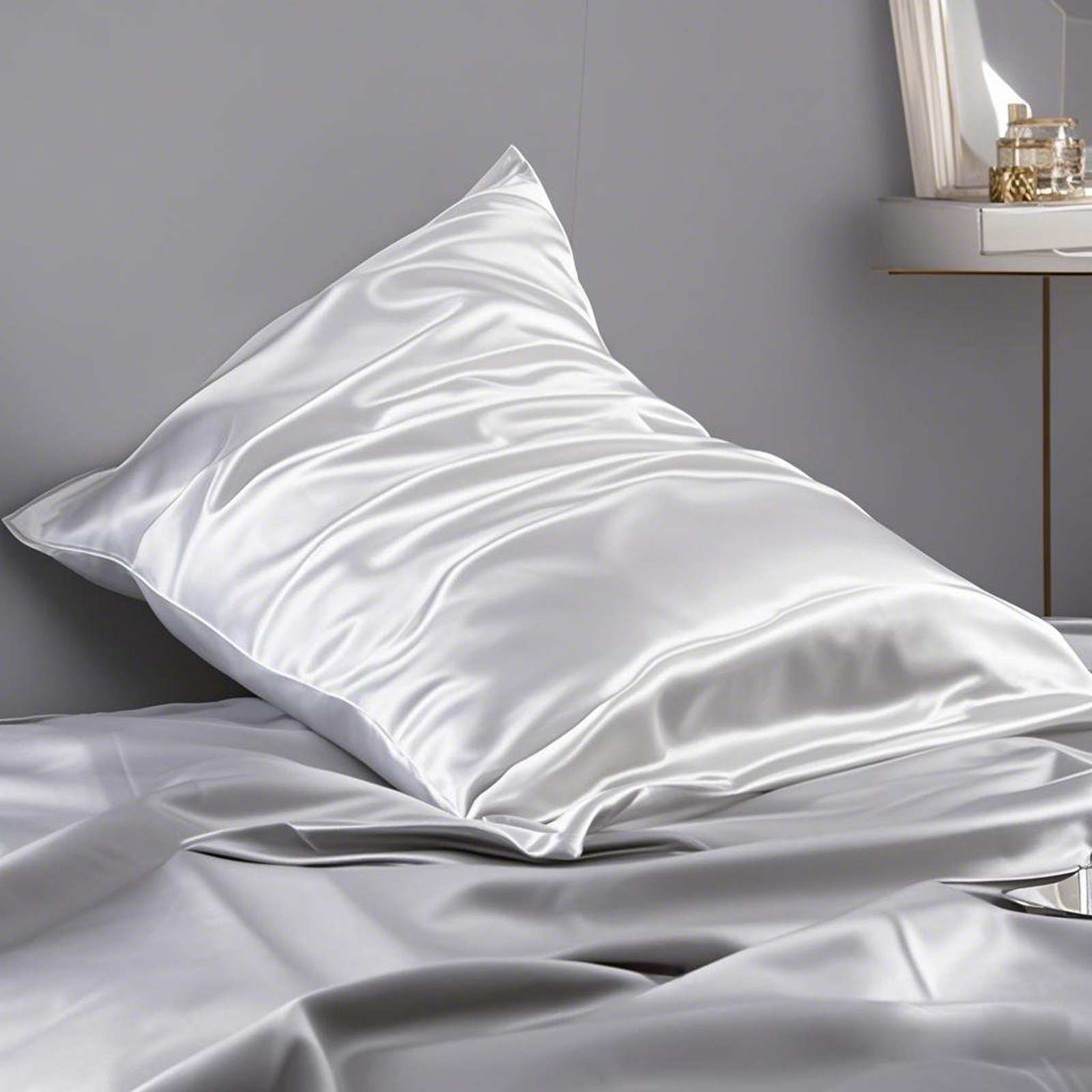 1个19 Momme 桑蚕丝枕套，带拉链，适合头发和皮肤，100% 天然蚕丝