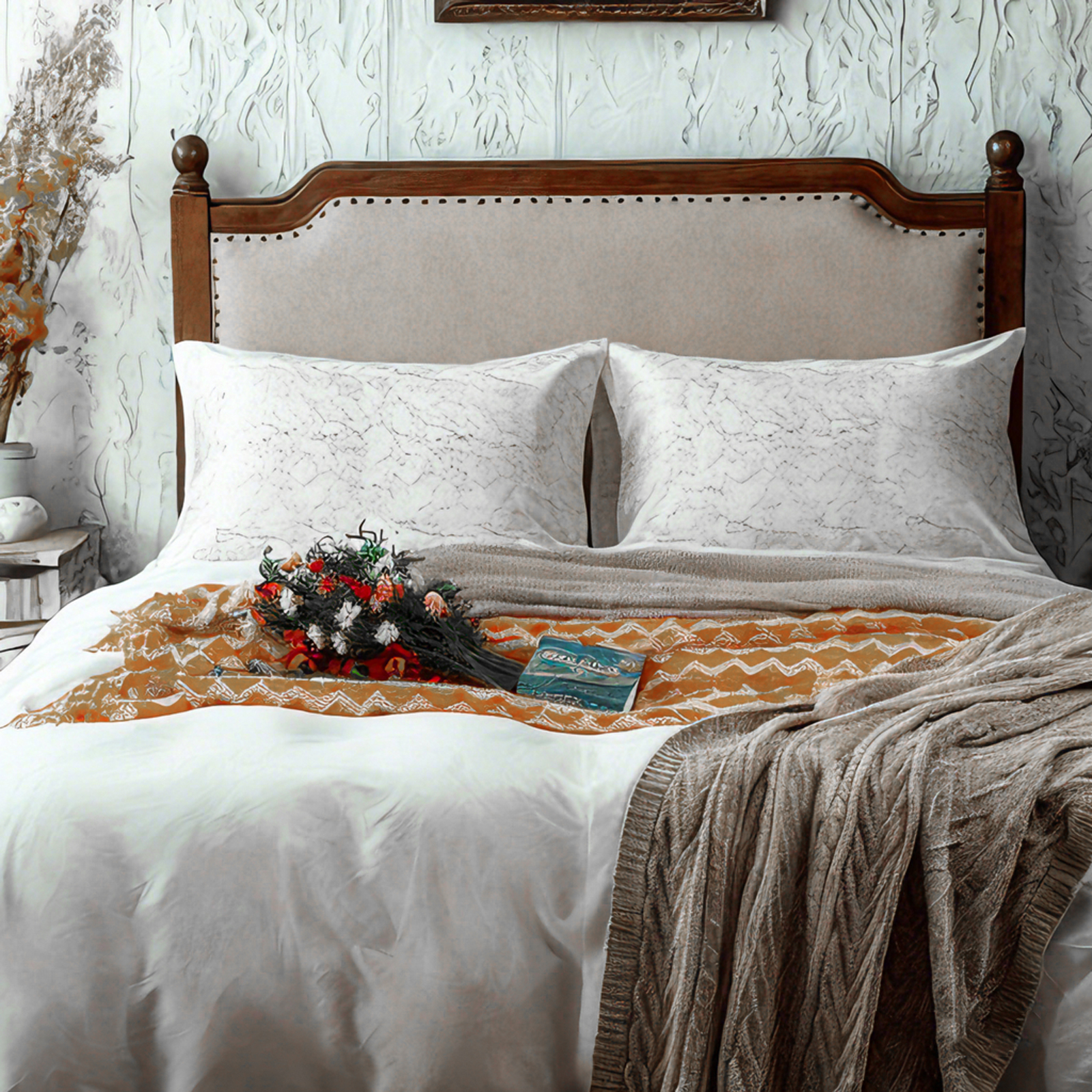 2个豪华有光色丁标准枕套，对头发和皮肤温和，信封式封口