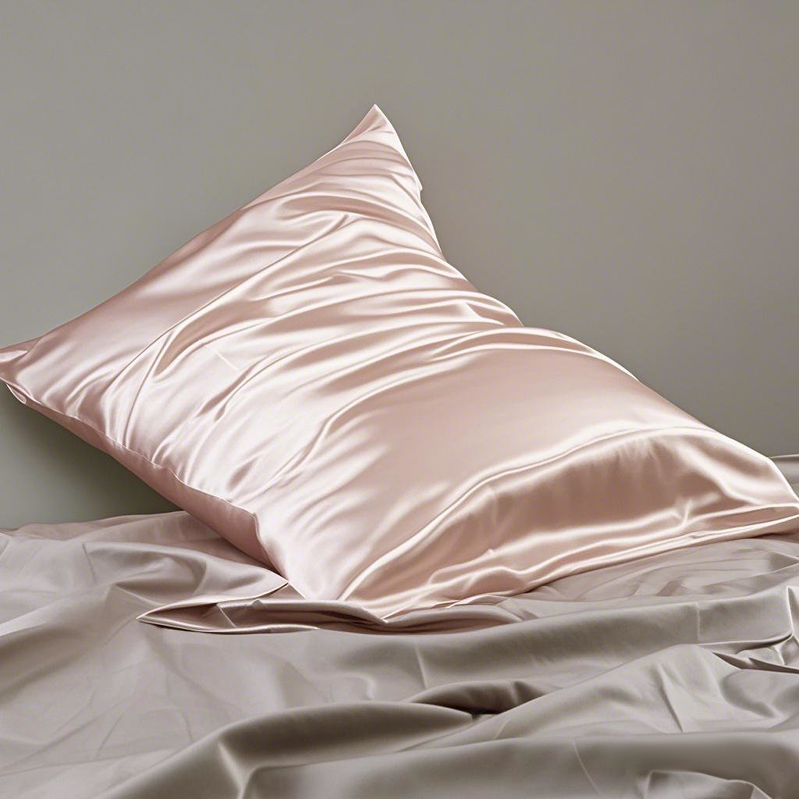 1个19 Momme 桑蚕丝枕套，带拉链，适合头发和皮肤，100% 天然蚕丝