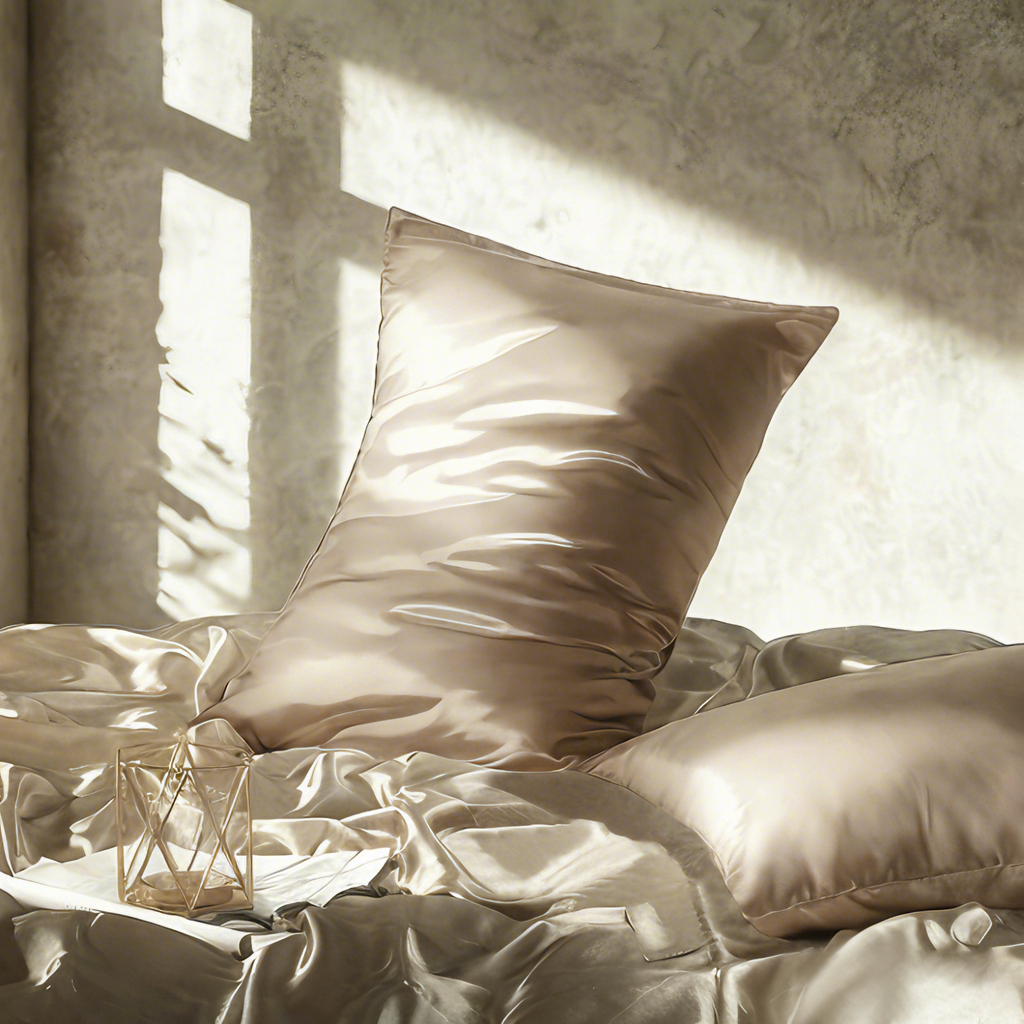 Two Glossy Satin Pillowcases, Luxurious and Silky Pillow Cases with Envelope Closure for Hair and Skin