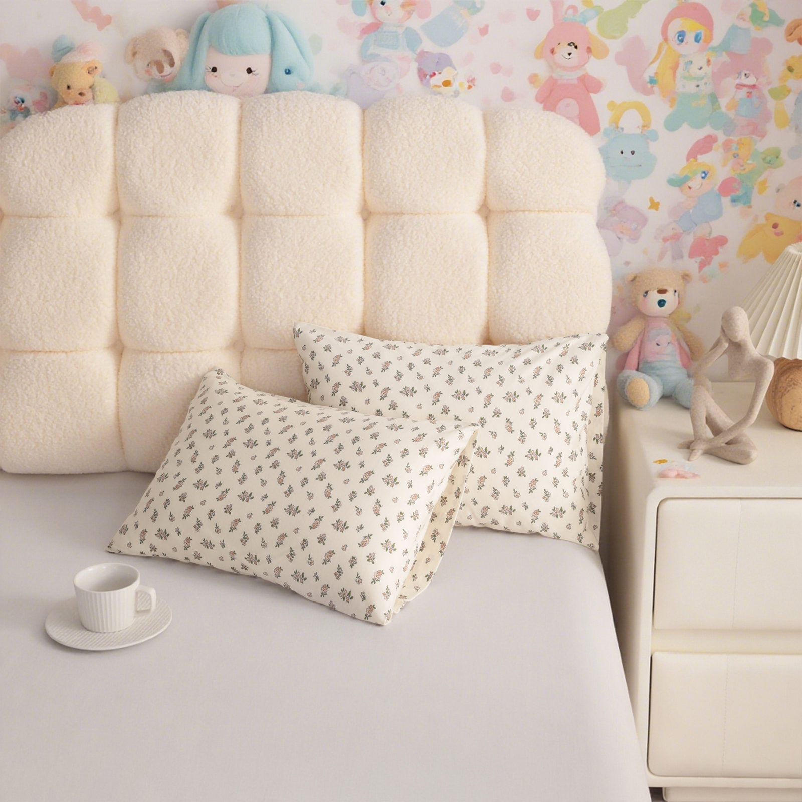 Cotton Jersey Knit Toddler Pillowcases, Soft and Breathable Baby Pillowcases with Envelope Closure