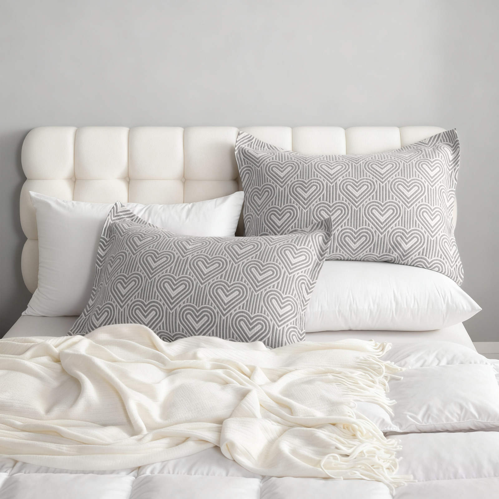 Cotton Pillow Shams, 3 Layer Muslin Breathable Soft Thermal Yarn Dyed Sham Covers, 2 Pack，with Envelope Closure