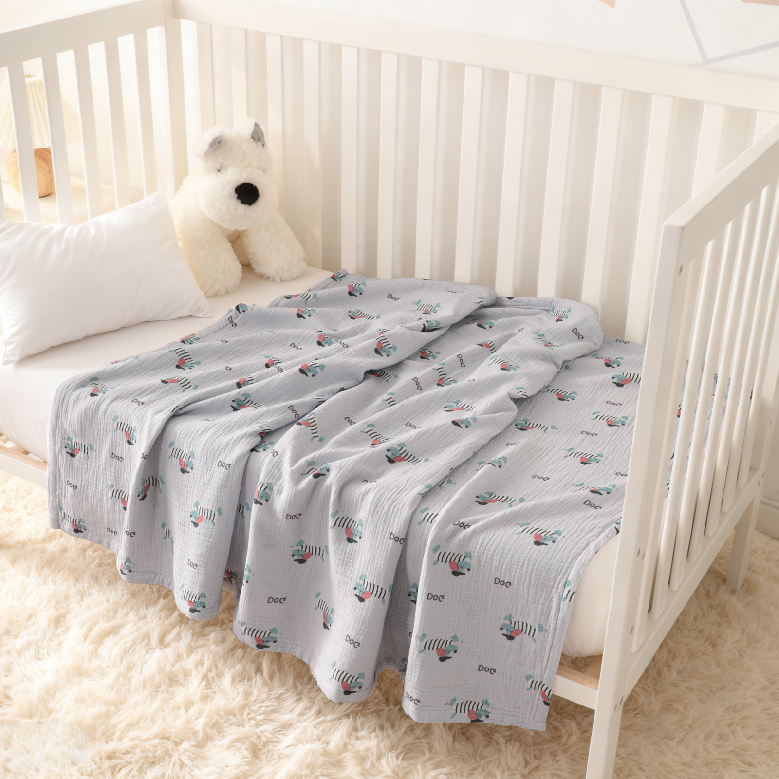 Pure Cotton four-layer gauze baby blanket, soft and breathable, nap blanket, suitable for newborns and infants, all seasons