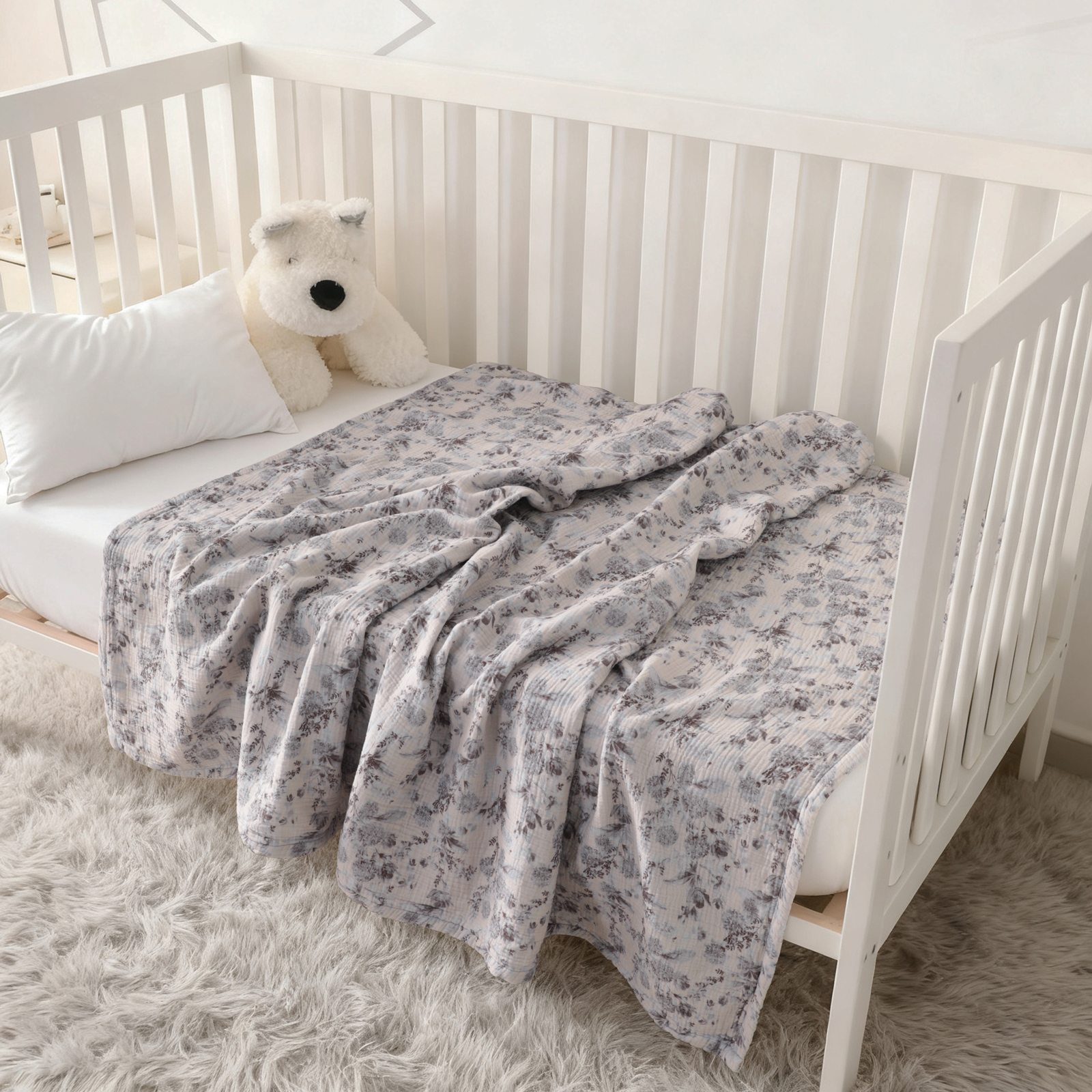 Pure Cotton four-layer gauze baby blanket, soft and breathable, nap blanket, suitable for newborns and infants, all seasons