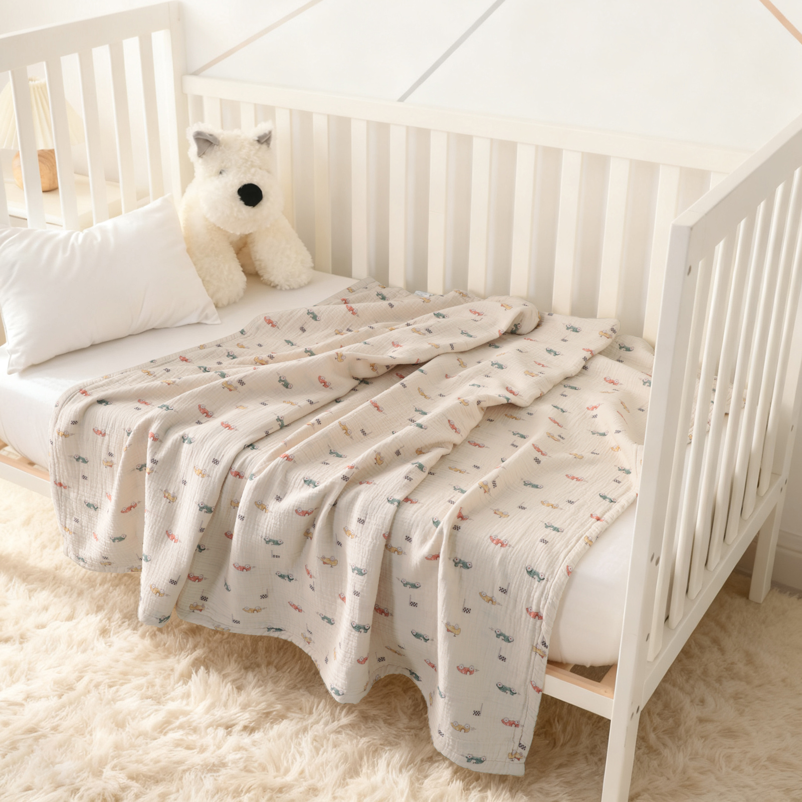 Pure Cotton four-layer gauze baby blanket, soft and breathable, nap blanket, suitable for newborns and infants, all seasons