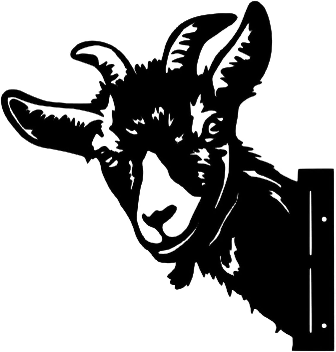 Peeping Goat Metal Art Farm Garden Decor Garden Fence Decoration Outdoor Decoration for Farmhouse,Yard,Lawn