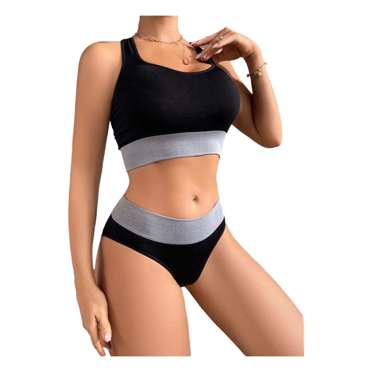 欧美性感内衣套装无缝聚拢无痕运动文胸套装