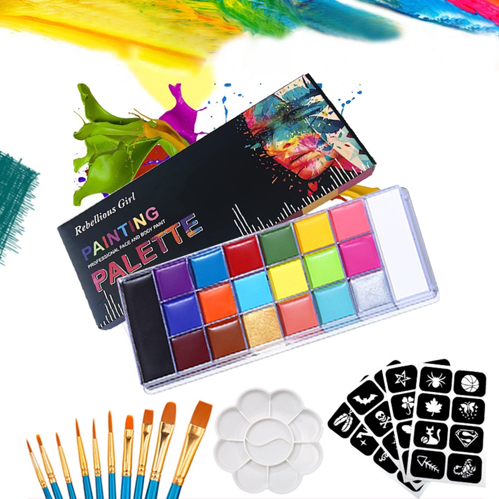 20色油彩脸彩人体彩绘舞台妆脸面部彩绘万圣圣诞节油彩膏
