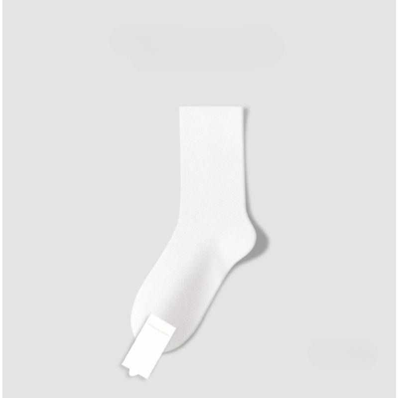 春夏女式纯棉防臭薄吸汗透气松棉中筒袜