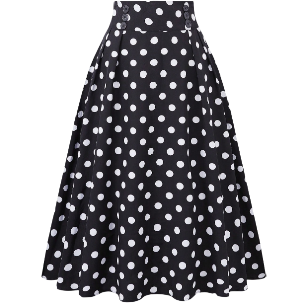 欧美跨境外贸女装亚马逊女士新款时尚优雅高腰波点大摆半身裙