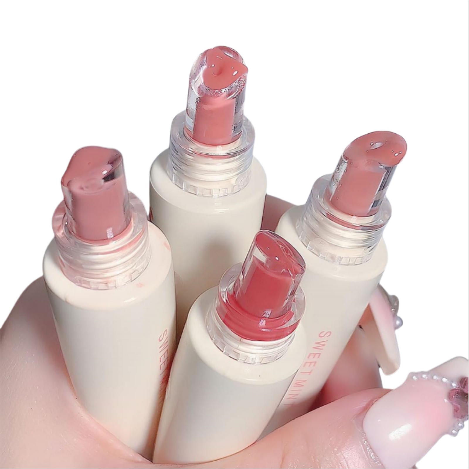 4-Color Jelly Gloss Set for Beginners, Transfer-Proof Lip Gloss with Mirror Shine, Long-Lasting Hydration