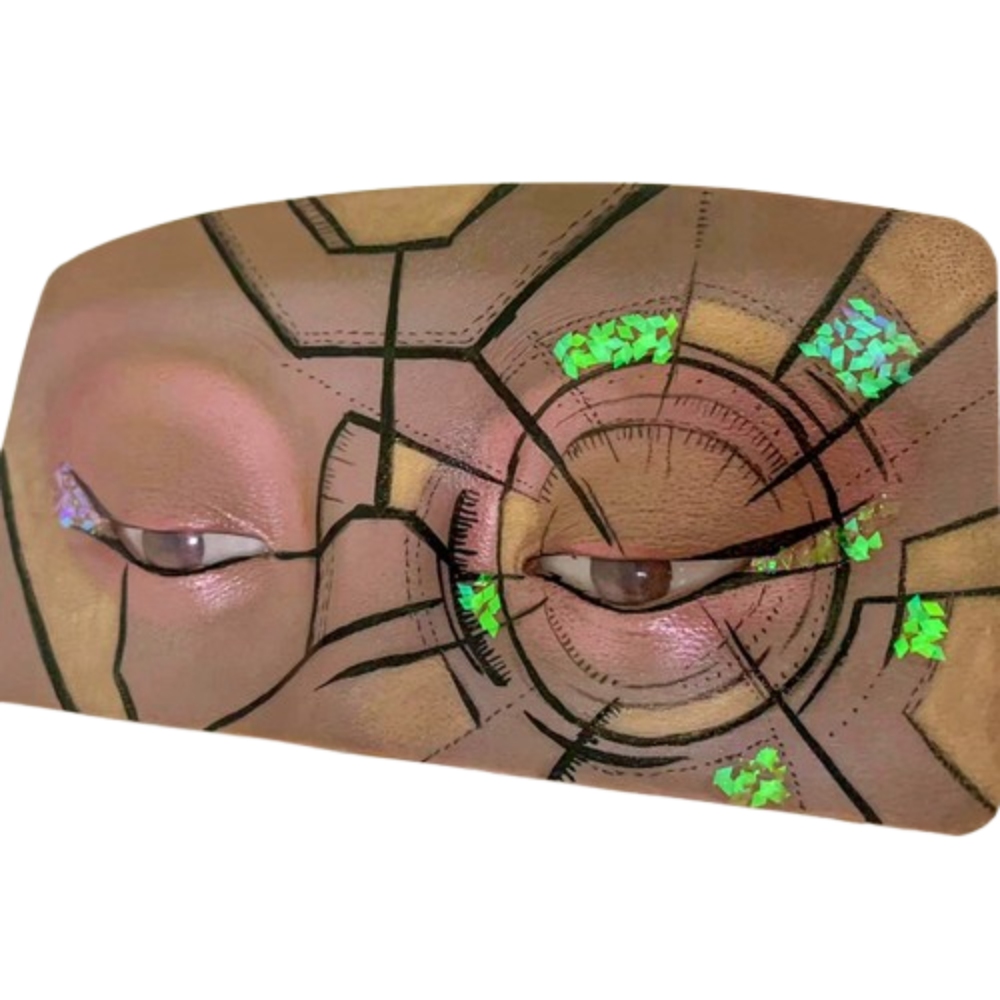 硅胶化妆练习板 - 供艺术家和初学者使用的面部和眼睛人体模型（黑色）