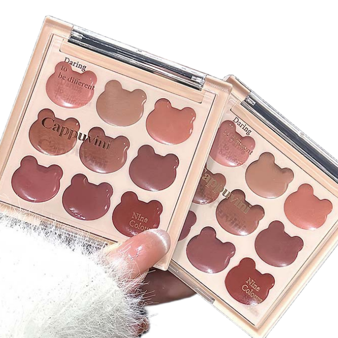 活力小熊九色唇泥 自然哑光雾面伪素颜国货跨境彩妆口红