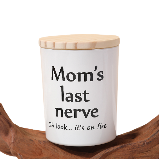 母亲节木盖玻璃杯香薰蜡烛家用香氛伴手礼蜡烛摆件