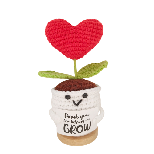 钩织向日葵盆栽摆件成品手工针织玫瑰花装饰品玩偶跨境热卖便便